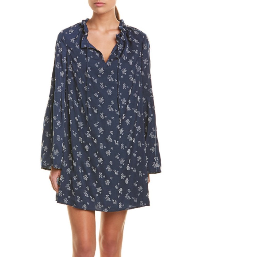 NWT Michael Stars | Bell-Sleeve Flocked Shift